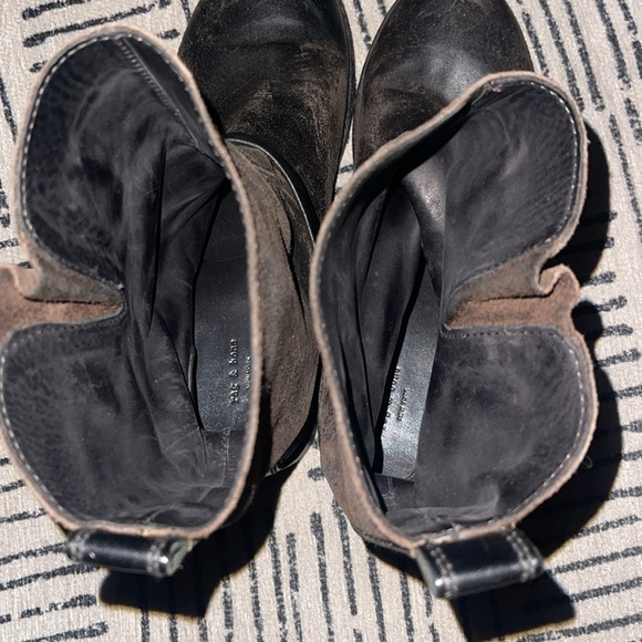 rag & bone waxed calfskin moto boots size 9 39 - Picture 8 of 11